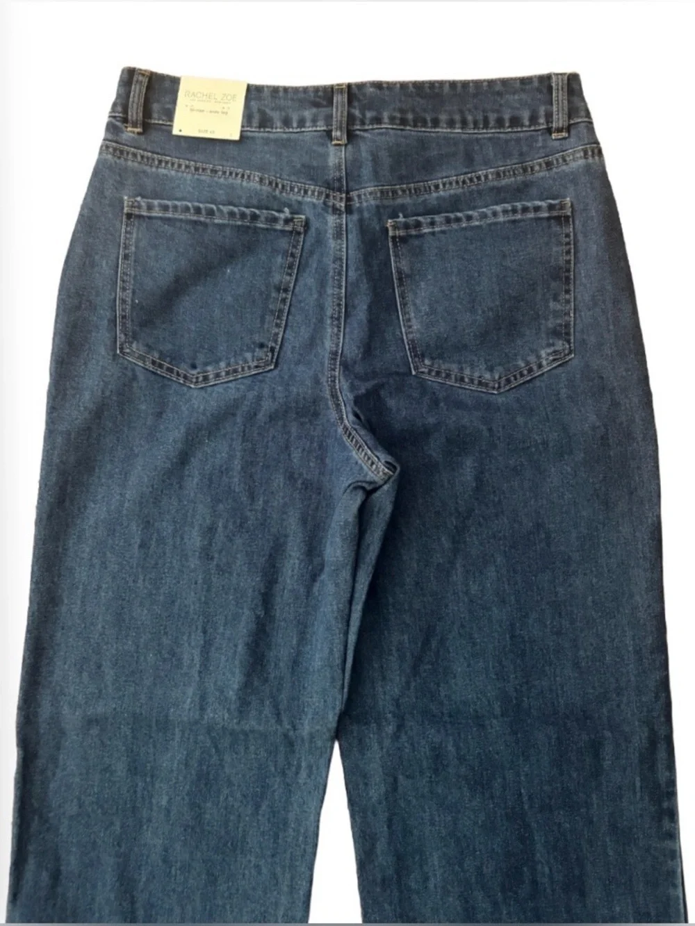 Rachel Zoe NWT hi ride wide leg dk wsh blu jns SZ 10 preppy casual